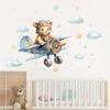 PVC Self-adhesive Wall Stickers for Kids Room Decoration Bedroom Cartoon Airplane Astronaut Bear Decals