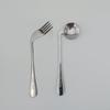 Stainless Self Feeding Utensil Angled Lightweight Curved Spoon Fork Self Feeding Elderly Patients Feeding Aid Tableware