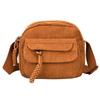Hot-selling products, striped velvet shoulder messenger bag, corduroy small backpack, men's and women's trendy bags are versatile.