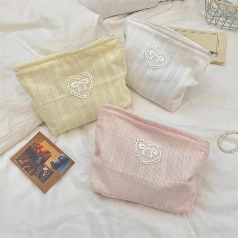 Spacious Bows Cosmetic Bag Practical Makeup Pouch With Spacious Interior And Compact Portable Structure For Essential