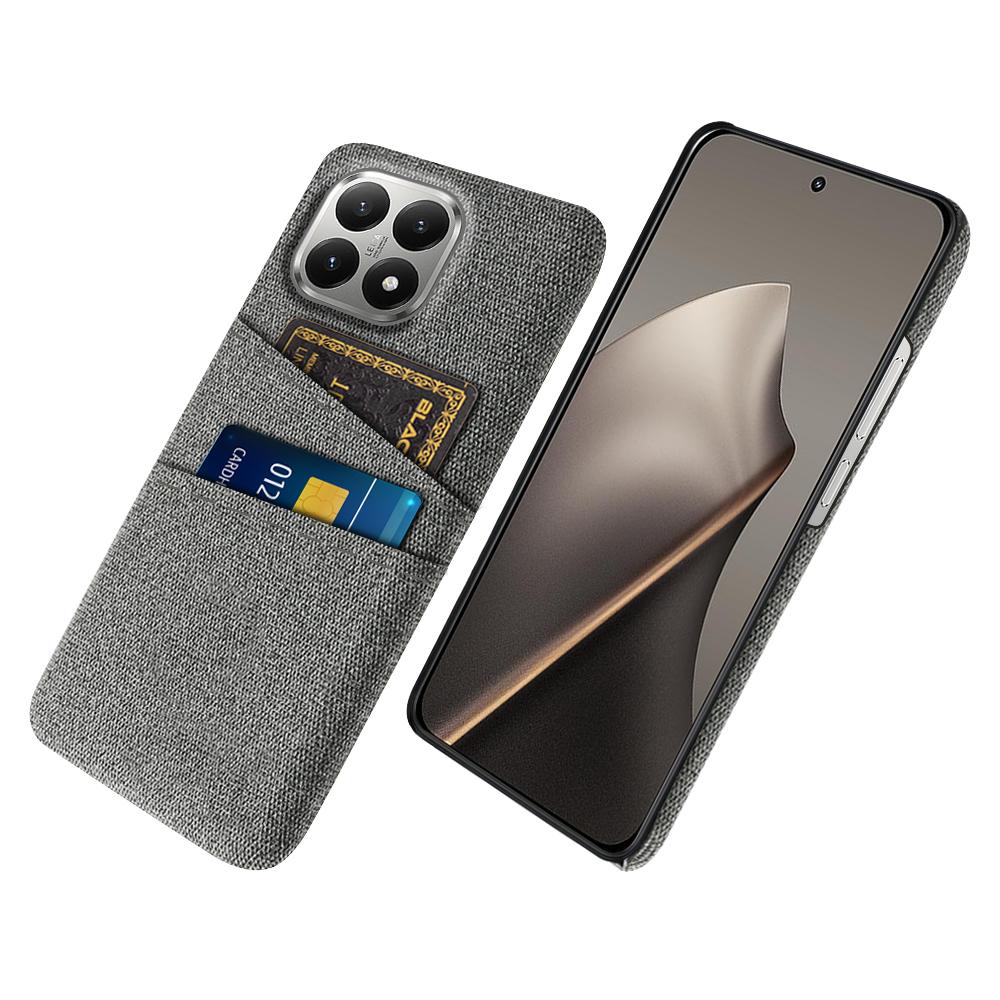 

For Xiaomi 15T Case Cloth + Hard PC Phone Cover with Dual Card Slots