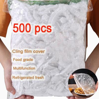 500/300/200/100 Jednorázový obal na potraviny Plastová fólie Elastická víčka na misky s ovocem Šálky Uzávěry Skladování Kuchyně Fresh Saver Sprchová čepice