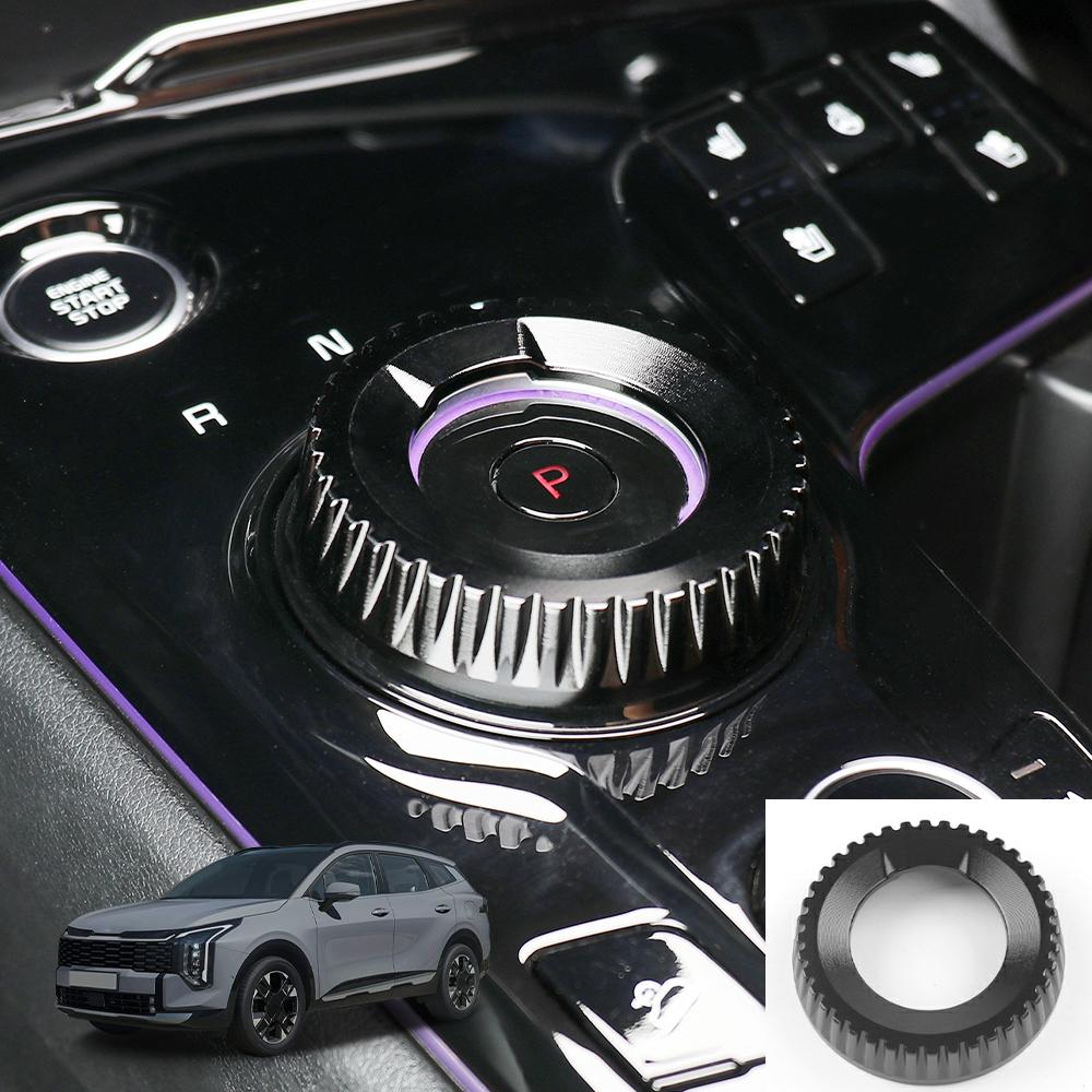 

For Kia Sportage NQ5 2026 Car Tuning Carbon Fiber Center Knob Console Panel Frame Cover Front Row Water Cup Trim Accessories LHD C For Black