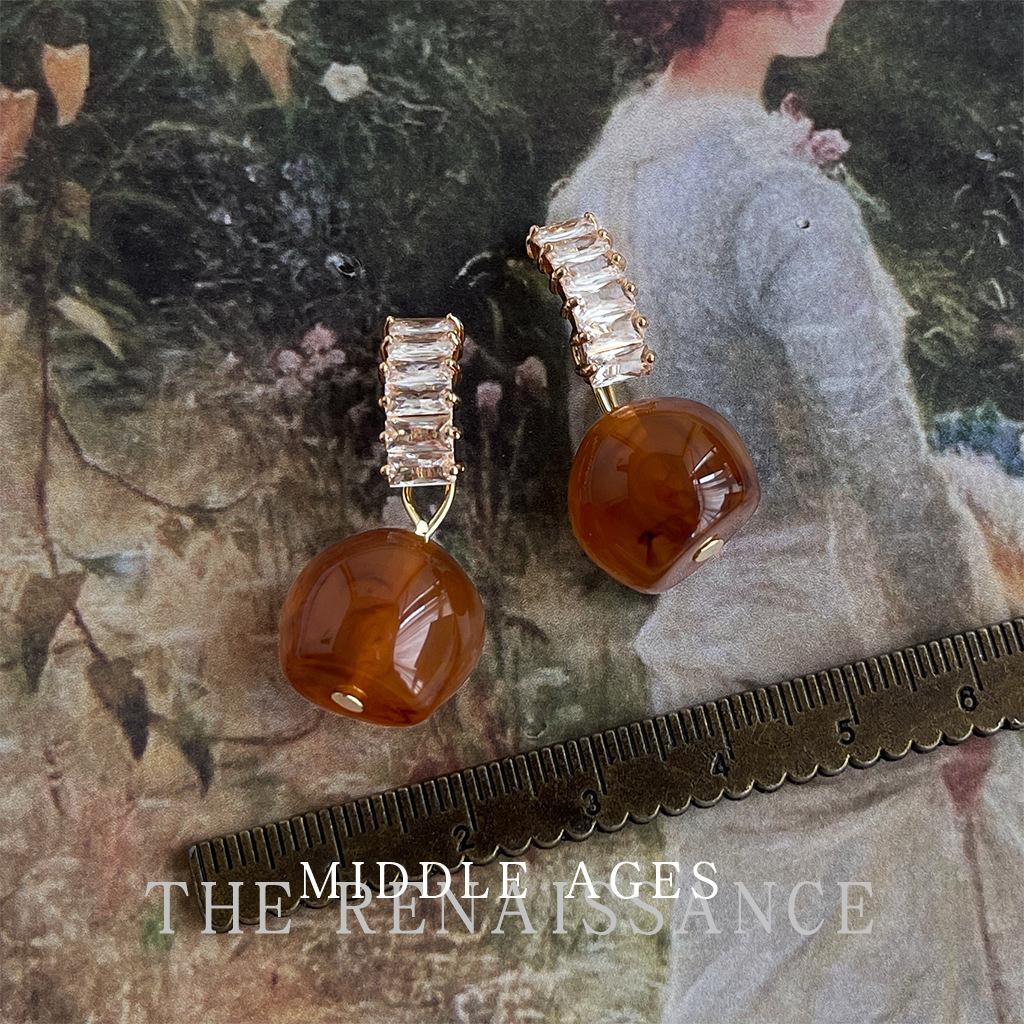 Литературные и ретро серьги Майяр, темперамент кофейного цвета, серьги с разводами, модные серьги.