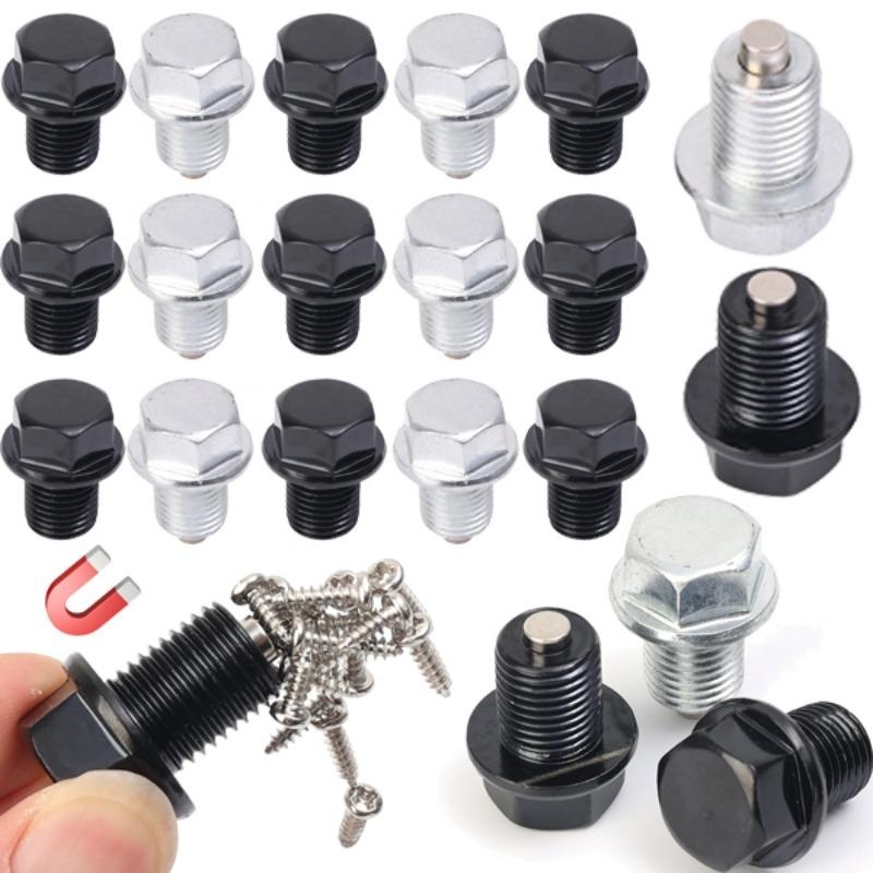 Car Oil Drain Plug Bolt Magnetic Engine Oil Pan Drain Nut Carbon Steel for Honda Volkswagen Hyundai Kia Screws M14*1.5