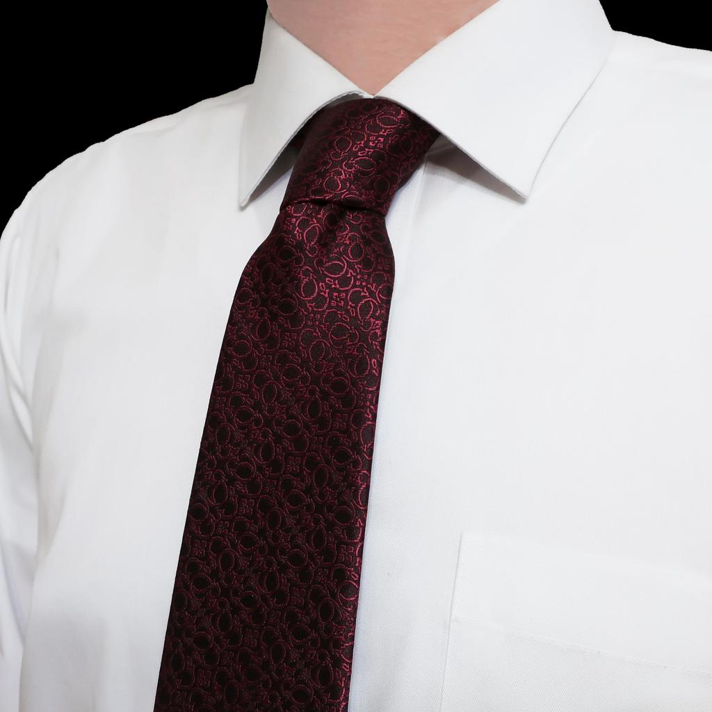 Family crest necktie (wine)
