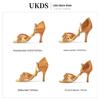 8460 UKDS Damen-Tanzschuhe mit mittelhohem Absatz für Rumba und Cha Cha