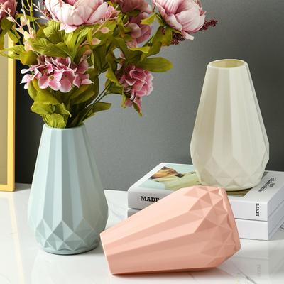 Flower Vase Geometric Non-fading Irregular Texture Smooth Surface Plastic No Burrs Flower