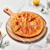Acacia Wood Pizza & Steak Board - Round Cutting Board for Bread, Western Cuisine Tray, Cake Baking & Kitchen Use