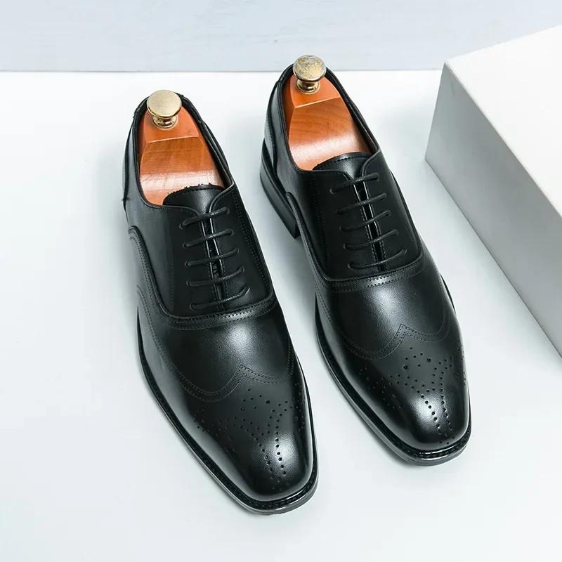 Luxus Herren Business-Schuhe Klassisch Italien Spitze Leder Schuhe Oxfords Formelle Business-Schuhe für Herren Hochzeitsschuh Zapatos Hombre