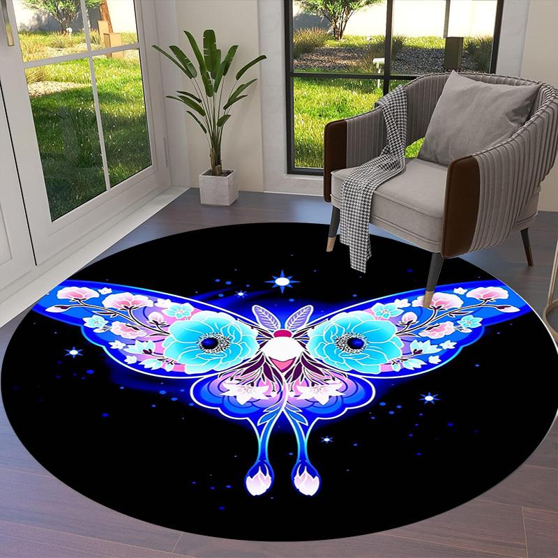 1pc Office Carpet Chair Mats Floral Butterfly Night Sky Perfect for Decorating Office Chairs, Living Rooms, Or Bedrooms