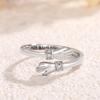 Love Hug Ringe, verstellbare Öffnung für Damen, silberfarben, modisch, größenverstellbar, kreative Accessoires