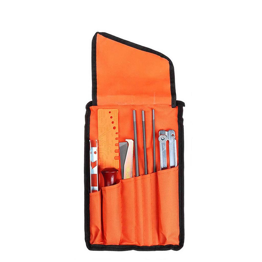 10 bucăți set de fișiere pentru ascuțit ferăstrău cu lanț Instrument de mână pentru ascuțirea ferăstrăului electric cu lanț Include 5/32 3/16