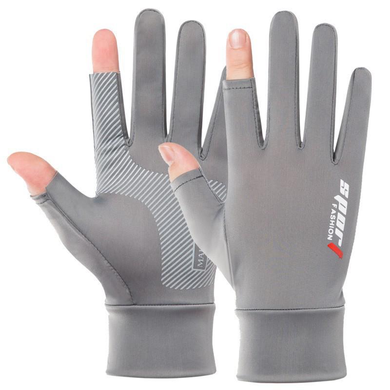 Ice Silk Breathable Non-slip Summer Cycling Gloves - Comfortable, Wear-resistant, Quick-drying for Outdoor Use