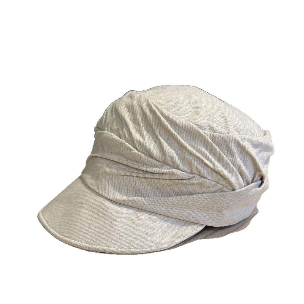 New niche design pleated newsboy hat children's spring dark equestrian hat flat top octagonal hat cap
