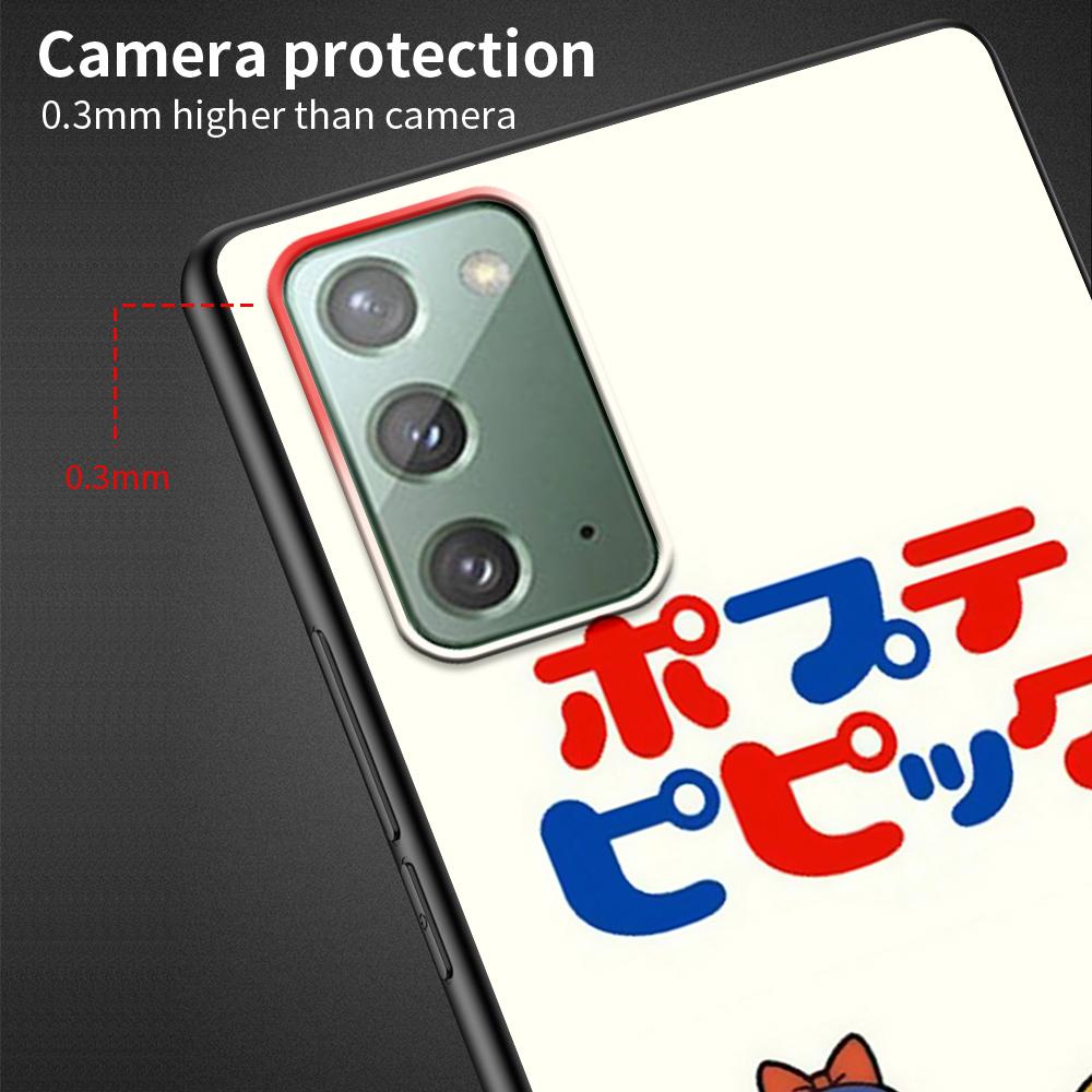 Pop Team Pipi Anime Case for Samsung Galaxy Note 20 Ultra 10 Lite 9 8 A53 A52 A12 S22 S21 FE S20 Plus Silicone Black Phone Cover