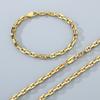Necklace, Minimalist High-end 18k Interlocking Lip Chain Titanium Steel Men's Bracelet