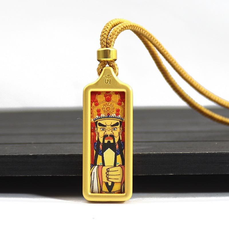 Sacred Tara Thangka Necklace Gold Plated for Spiritual Growth and Protection