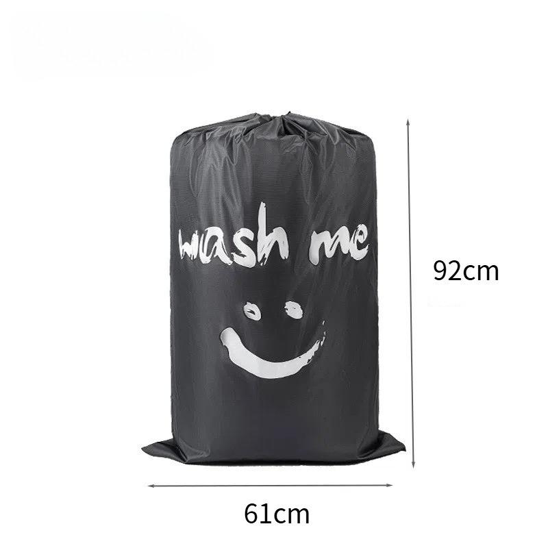 Amazon Cross border Smiling Face Printed Laundry Bag Storage Bag Bundle Drawstring Dirty Pocket