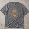 Cat UFO Shirt Vintage Alien, Space Kitten Graphic Tee, Comfort Colors 1717, Sci Fi Aesthetic Top, Celestial Gift for Cat Mom.