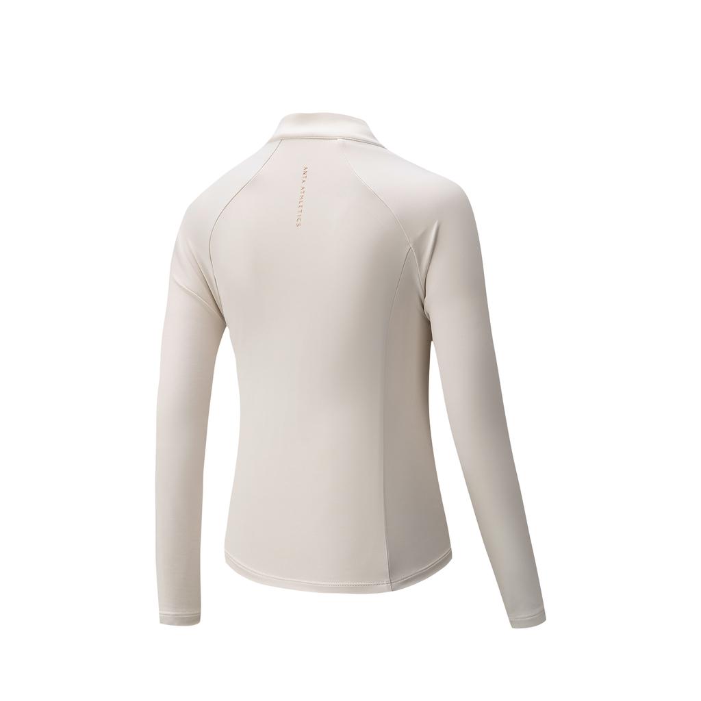 Anta Travel Comprehensive Training Series Long T-Shirt Slim Fit Training Shell Shield Antibacterial Spring 2026 Women Tops Warm-Sun-White 962617401-1