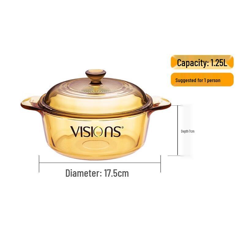 Corning Vision Series Heat-Resistant Glass Pot
