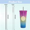 10.5 Inch Stainless Steel Straws Replacement for Starbucks Cold Cup Venti 24 Oz, 6 PCS Straight Reble Metal Straw with Cleaning Brush, 10.5" X 0.31"