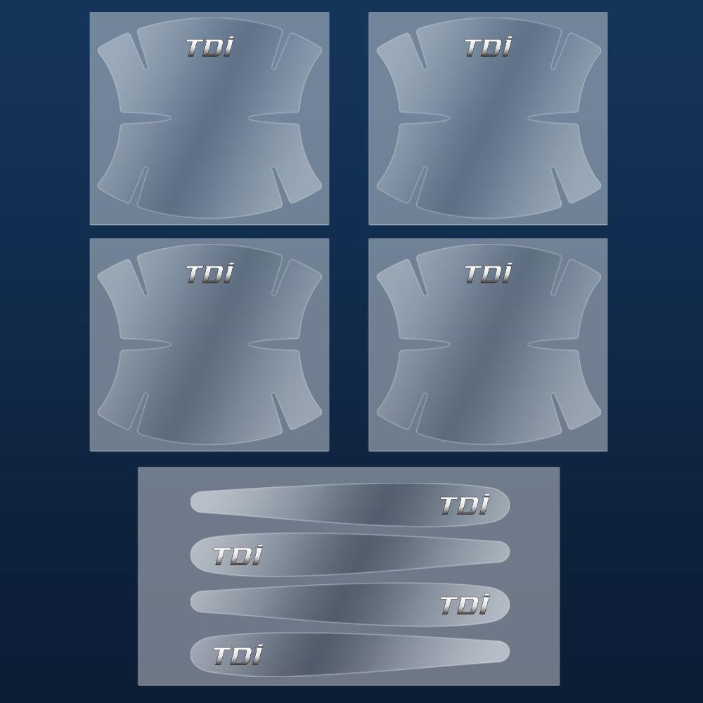 Valve Stems Caps 8Pcs For Volkswagen VW Golf Rline Beetle Touareg Polo CC Tiguan Passat Car Door Handle Bowl Anti-Scratch Film P zh9