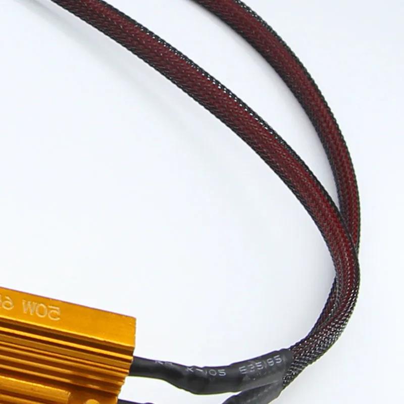2PCS 50W H7 H8 H11 9005 HB3 9006 HB4 Car Load Resistor Error Canceller LED Decoder Canbus Free Wiring Canceller Decoder Light
