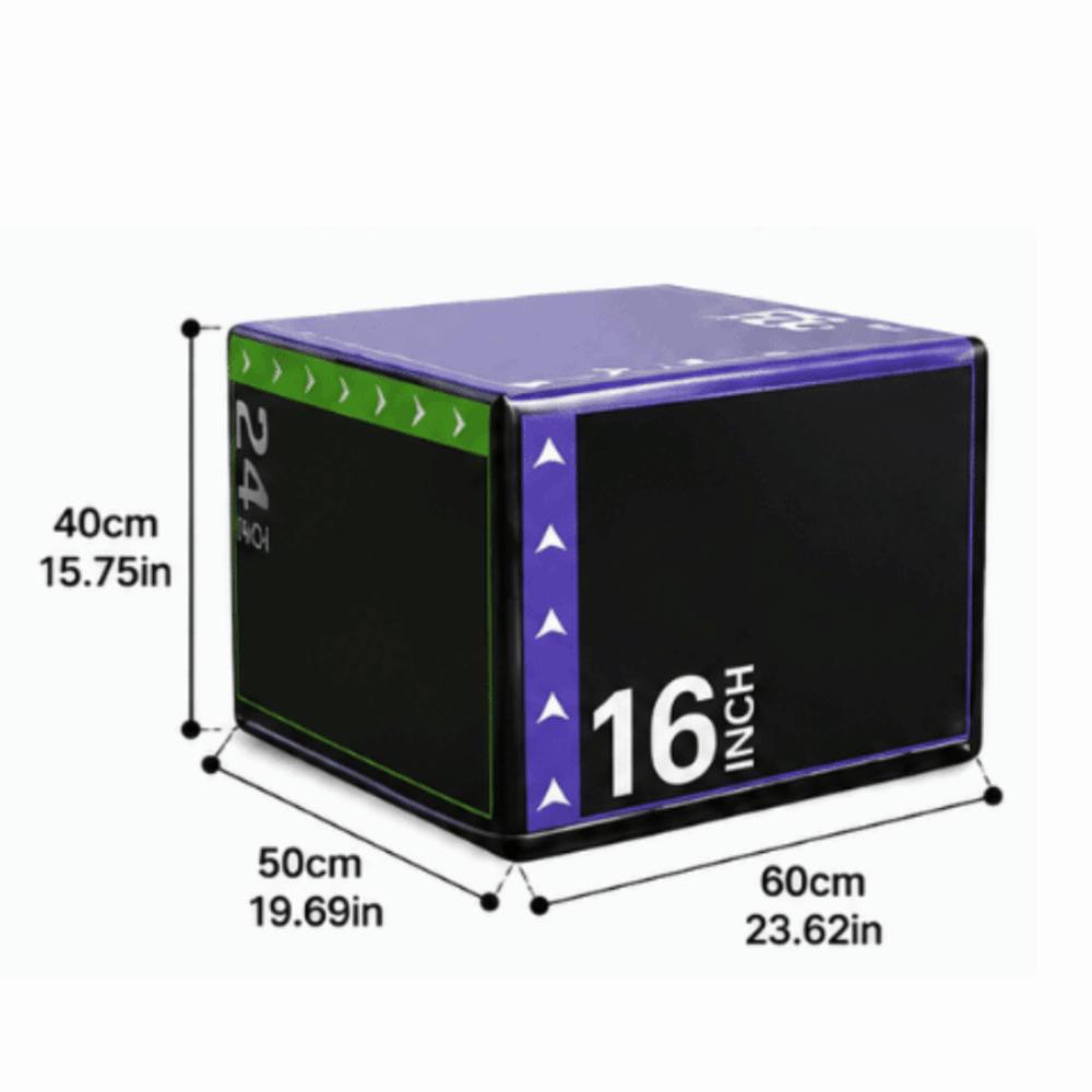 Caja de Salto Portátil 3 en 1 a Prueba de Golpes Herramienta de Entrenamiento Físico Caja de Salto Pliométrico Grande Gimnasio en Casa