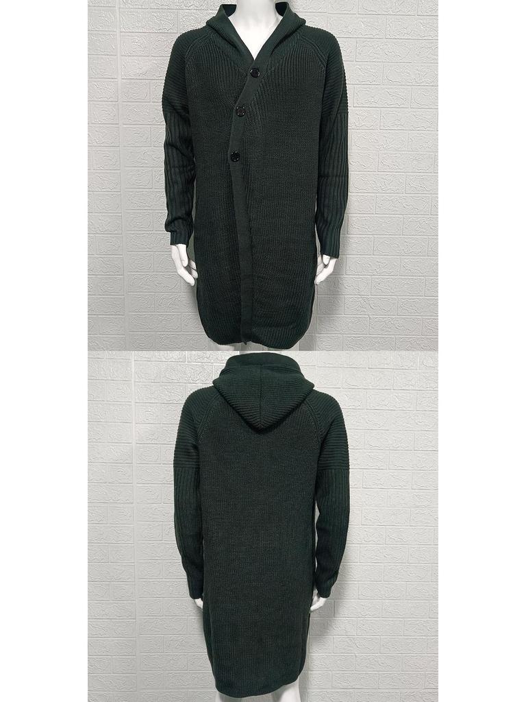 2025 Autumn/Winter Men's Hooded Knit Cardigan Jacket