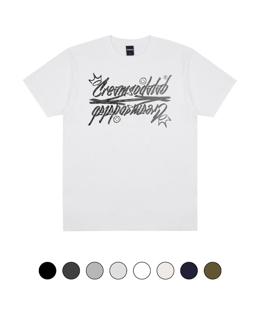 CREAM SODA LAB Paisley Logo Short Sleeve T-Shirt (Type A)