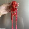 Creative Skull Refrigerator Magnet 3D Printed Joints Movable Halloween Toy Horror Luminous Skull Ornaments for Fridge Decor
