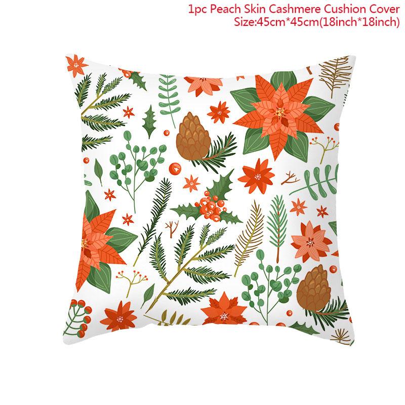Home Decor Merry Christmas Pillowcase Home Christmas Decorations Christmas Gift Ornament Pillowcase 45x45cm Funda De Almohada