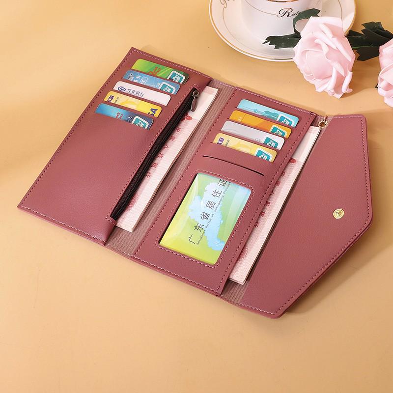2025 Women's Slim Wallet: Long Style, Multi-Card Slots, Money Clip, and Clutch Bag