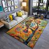 Colorful Bird and Tree Art Suitable As a Non-slip Mat for the Living Room or Bedroom Sofa