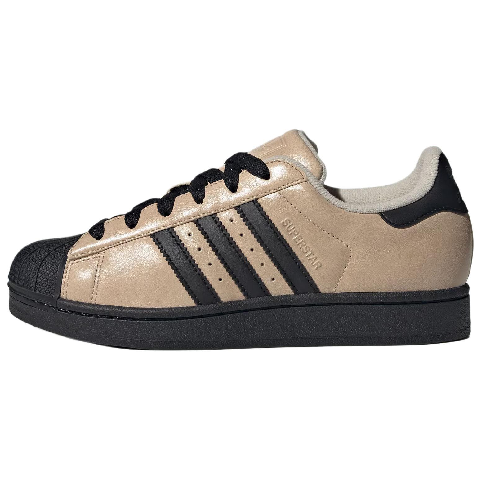 (WMNS) adidas Superstar II Crystal Linen Beige Black Women s IH6661 EU 36