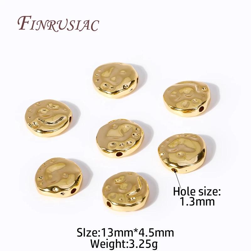 18K Gold Plated Metal Bead Separators For Bracelets,Weave Pattern Beads,Spacer Beads For Jewelry Making DIY Accessories