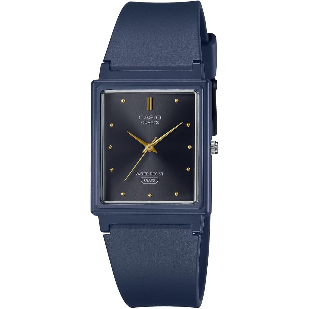 Casio Chupacashi MQ-38UC-2A1 Analog Watch Matte Navy Rectangular Face Rubber Strap Unisex