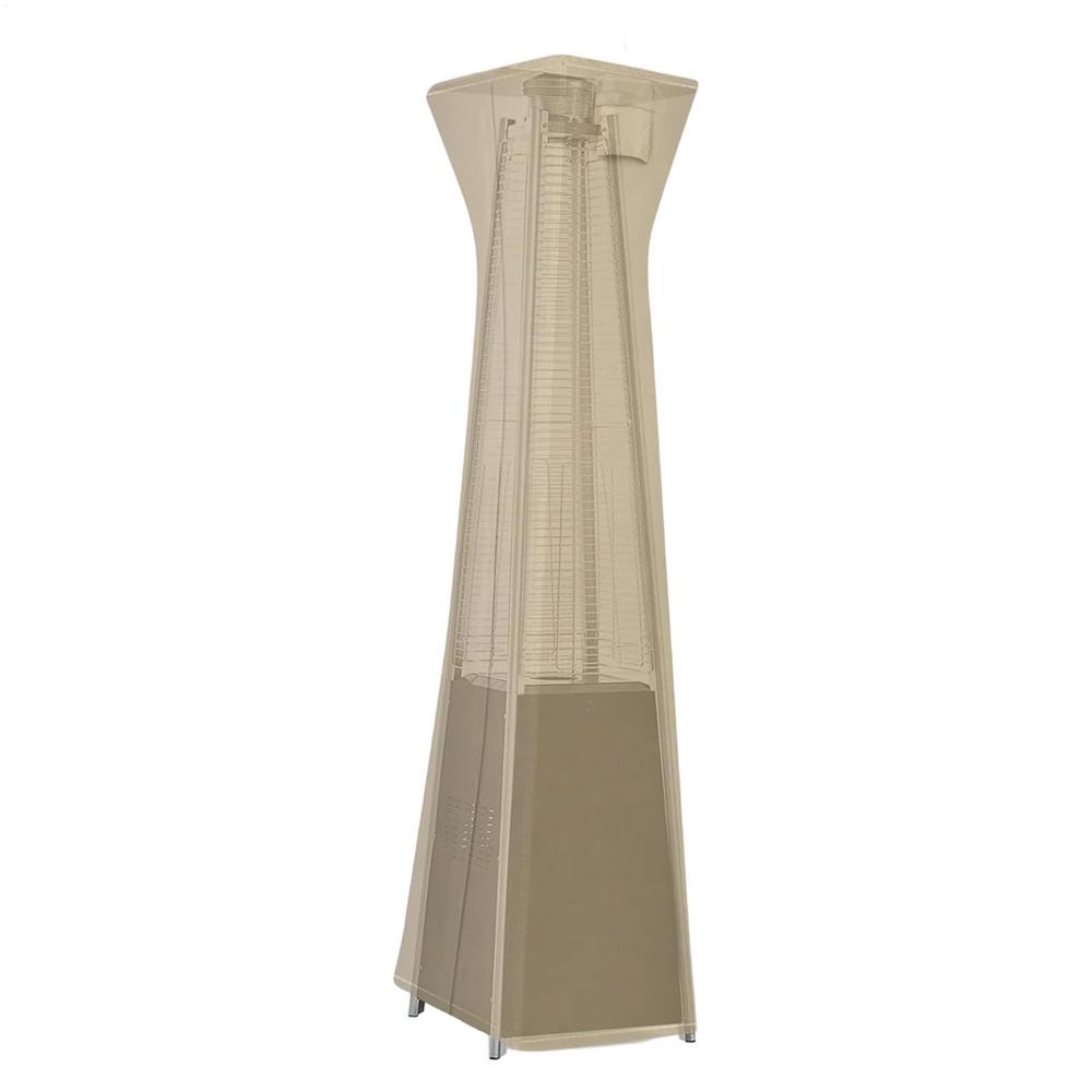 

Outdoor Heater Cover With Zipper Waterproof UV-Resistant Dust-proof Outdoor Protector Standing Pyramid Heater Cover For Lawn хаки