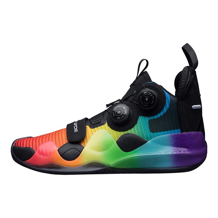 

Li Ning WOW 8 Way Of Wade 8 Slip Resistant Coverage Support Rebound Mid top Basketball Shoes Men s Rainbow ABEP001-10 41