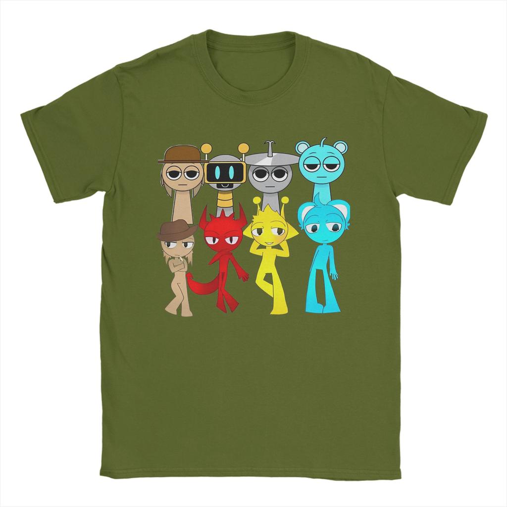 Sprunki T Shirt For Men Women Cotton Tops Novelty  O-neck Short Sleeve