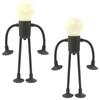Cute Creative Sportsman Night Light Mini Portable Bulb Suction Cup Lights Bendable Desk Lamp Model Tabletop Home Decorations