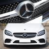 Autoaufkleber Heiß 2026 Für Benz 3D ABS-Logo Der Stern-Logo-Plakette der Frontgrills Spiegelunterseite für Mercedes-Benz W167 GLC GLE CLS 2020