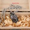 Skull Helmet Warrior Pendant Necklace Talisman Rune Necklace Jewelry Motorcycle Rider Punk Hip Hop Gift