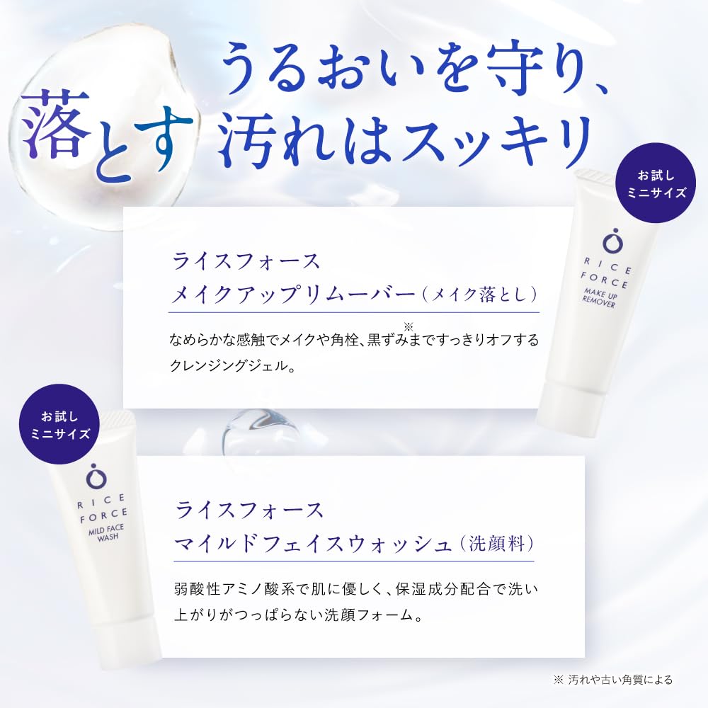 Rice Force New Deep Moisture Lotion Special Set Mini Mini Mini Mini Face Sankyo Healthcare Direct [Lotion, Essence, Cream, Cleanser, Wash, Whitening]
