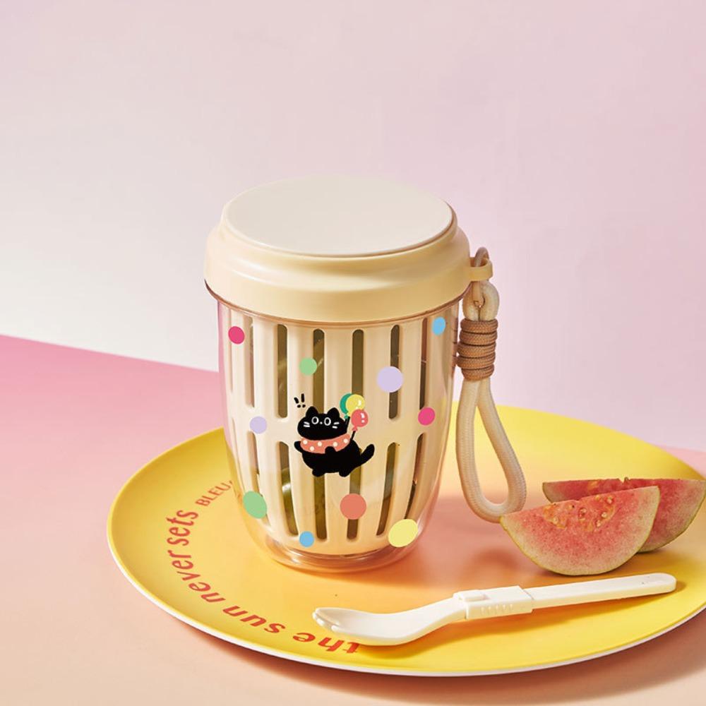 

Drainage Fresh Box Plastic Salad Cup Reusable Fruit Cup жовтий