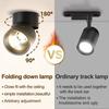 LED Foldable Ceiling Spotlight Surface Mounted Downlight Adjustable Angle Track Pin Lamp for Indoor Home Kitchen Living Room