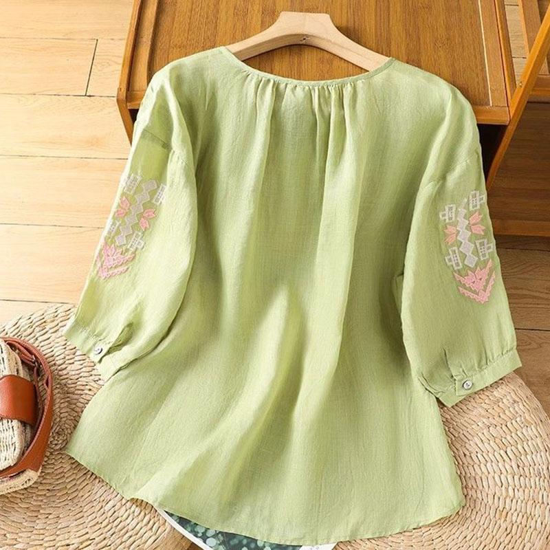 T-shirt for Women Summer Cotton T-shirt Soft Loose Casual Comfortable Pullover T-shirt Top