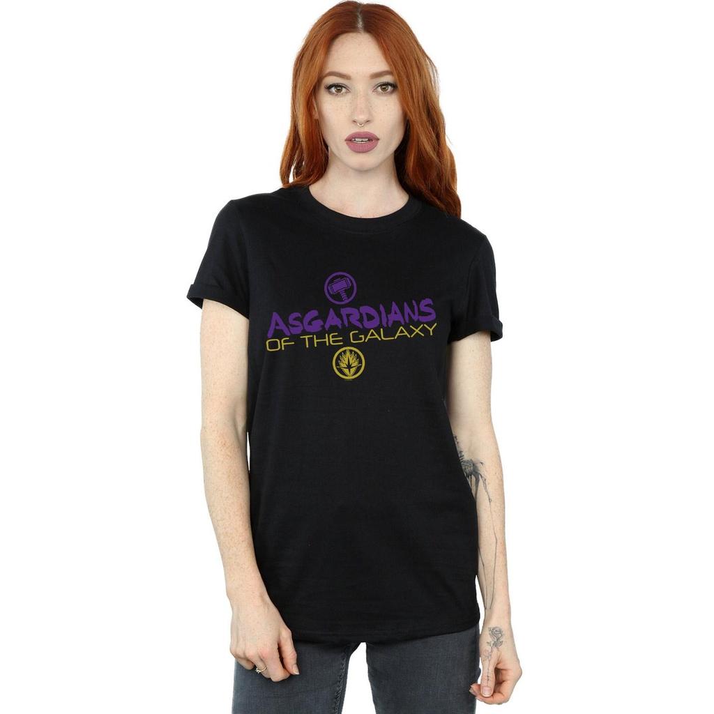 Marvel Womens/Ladies Avengers Endgame Asgardians Of The Galaxy Cotton Boyfriend T-Shirt